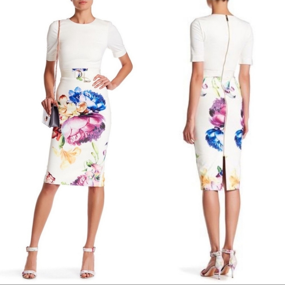 Ted Baker Aldora Floral Tapestry Belted Dress